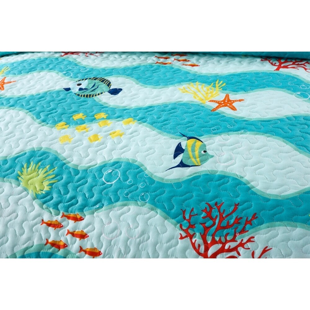 Ensemble de courtepointe aquatique Porch &amp; Den Lumbee