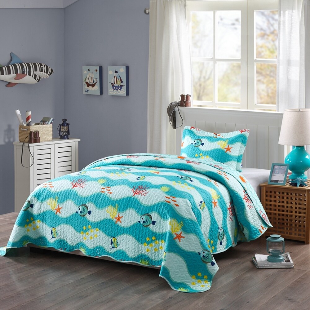 Ensemble de courtepointe aquatique Porch &amp; Den Lumbee