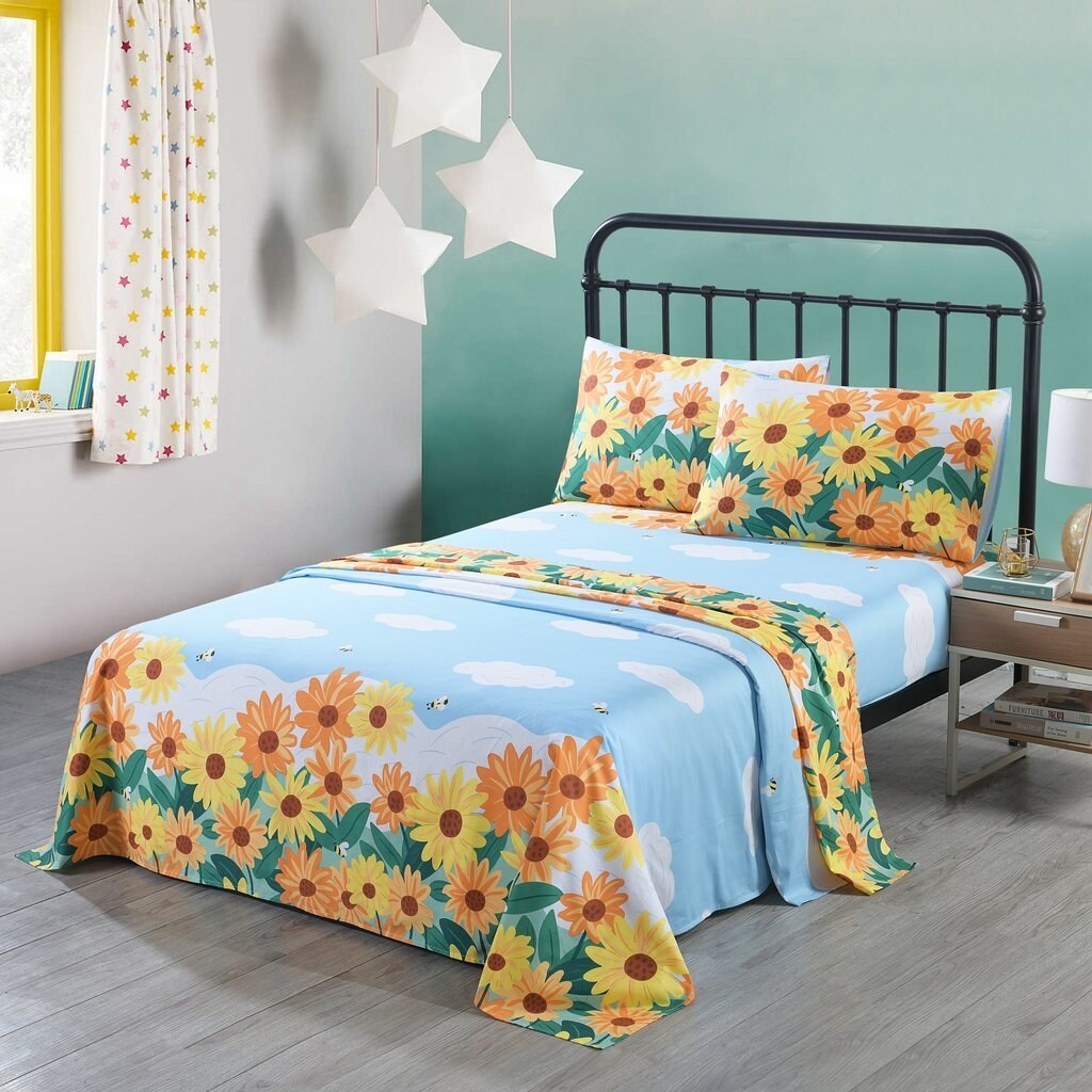 Drap en coton pour enfants, drap simple ou double, drap de lit pour filles, SH018