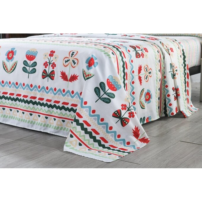 Drap en coton pour enfants, drap simple ou double, drap de lit pour filles, SH019