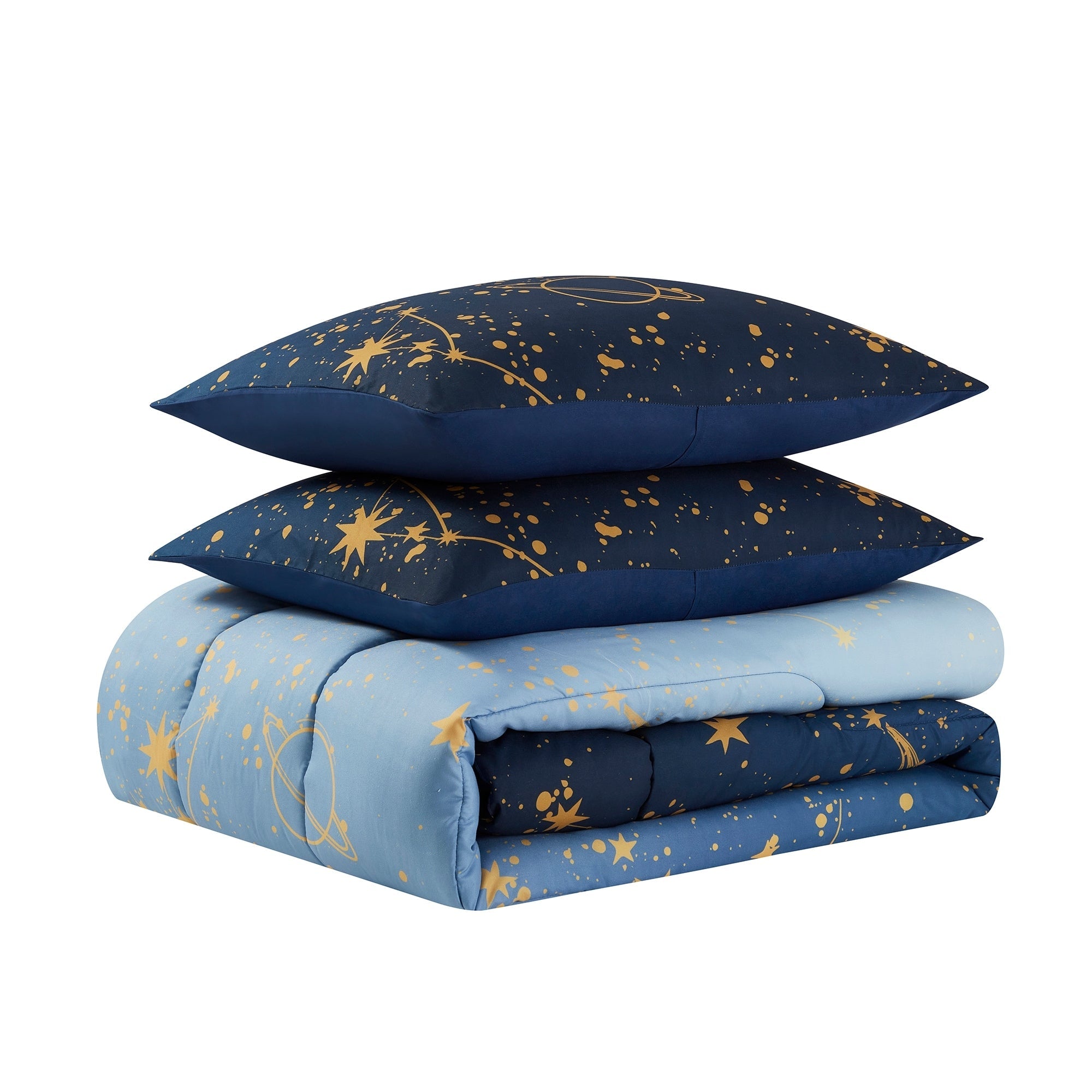 Parure de lit pour enfants Galaxy Bed in a Bag : couette, taie d'oreiller et drap