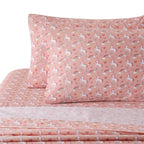 Parure de lit toutes saisons en percale de coton doux et épais, 600 fils au pouce carré, motif licorne rose et arc-en-ciel