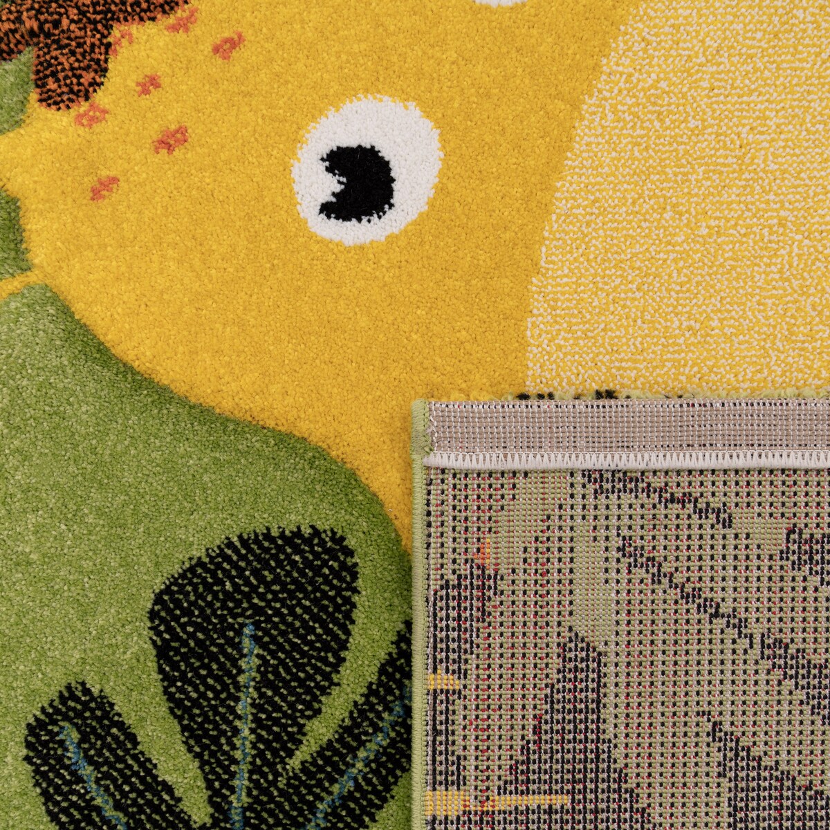 Tapis pour enfant avec motif animal de la jungle en vert