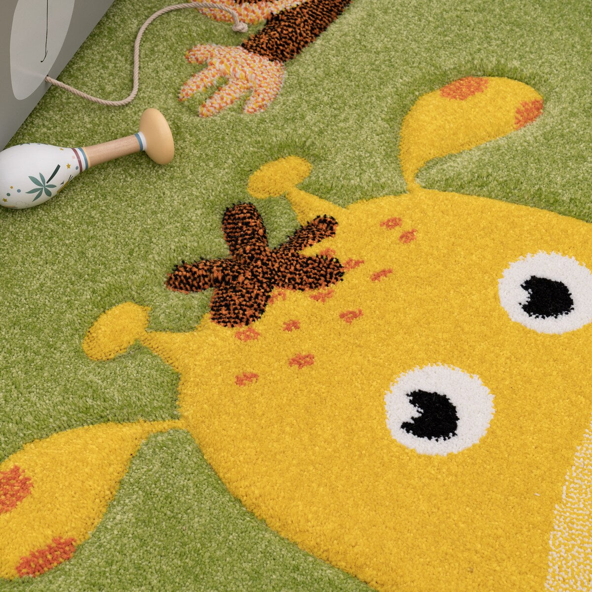 Tapis pour enfant avec motif animal de la jungle en vert