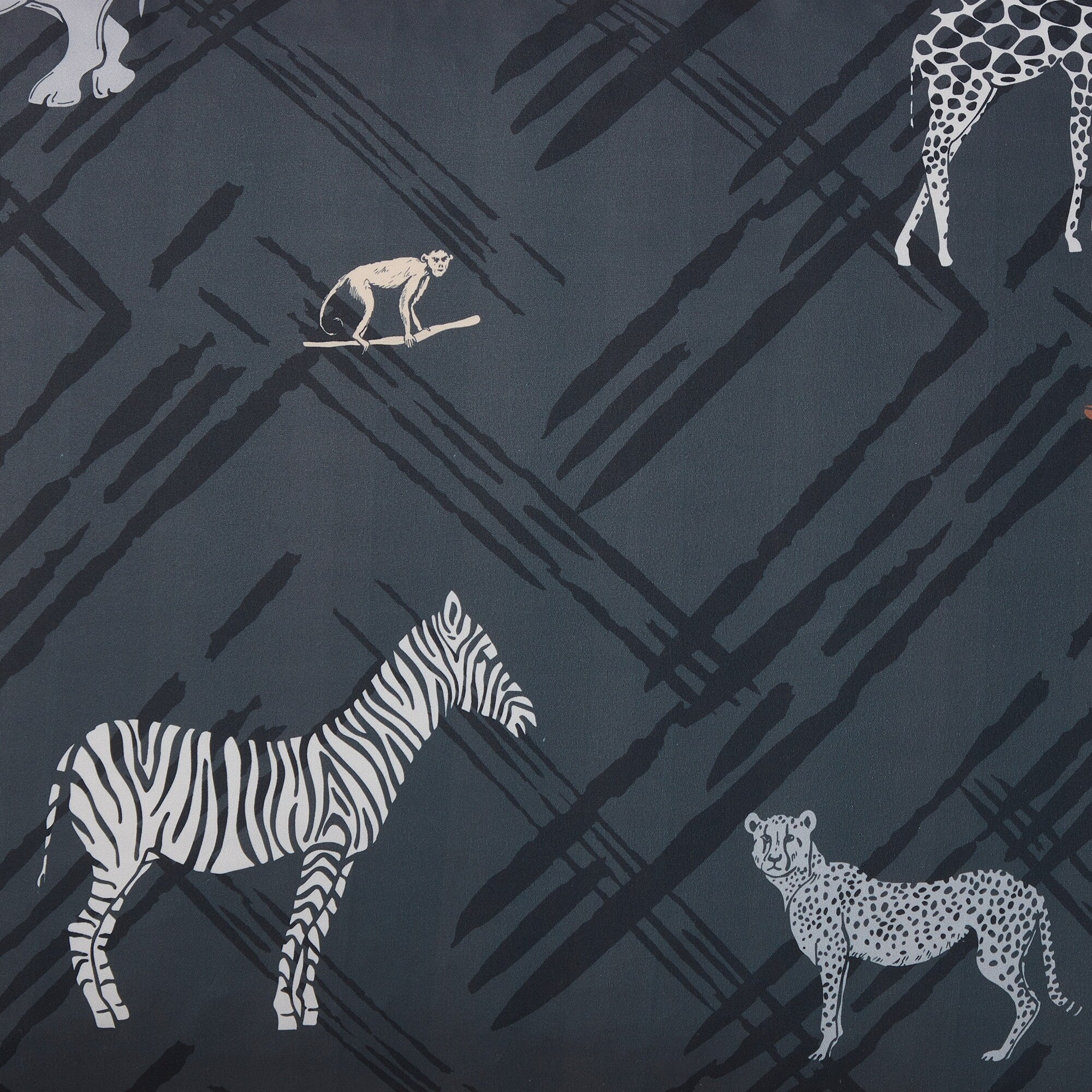 Parure de lit Safari pour enfants avec couette, taie d'oreiller et drap