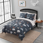 Parure de lit Safari pour enfants avec couette, taie d'oreiller et drap
