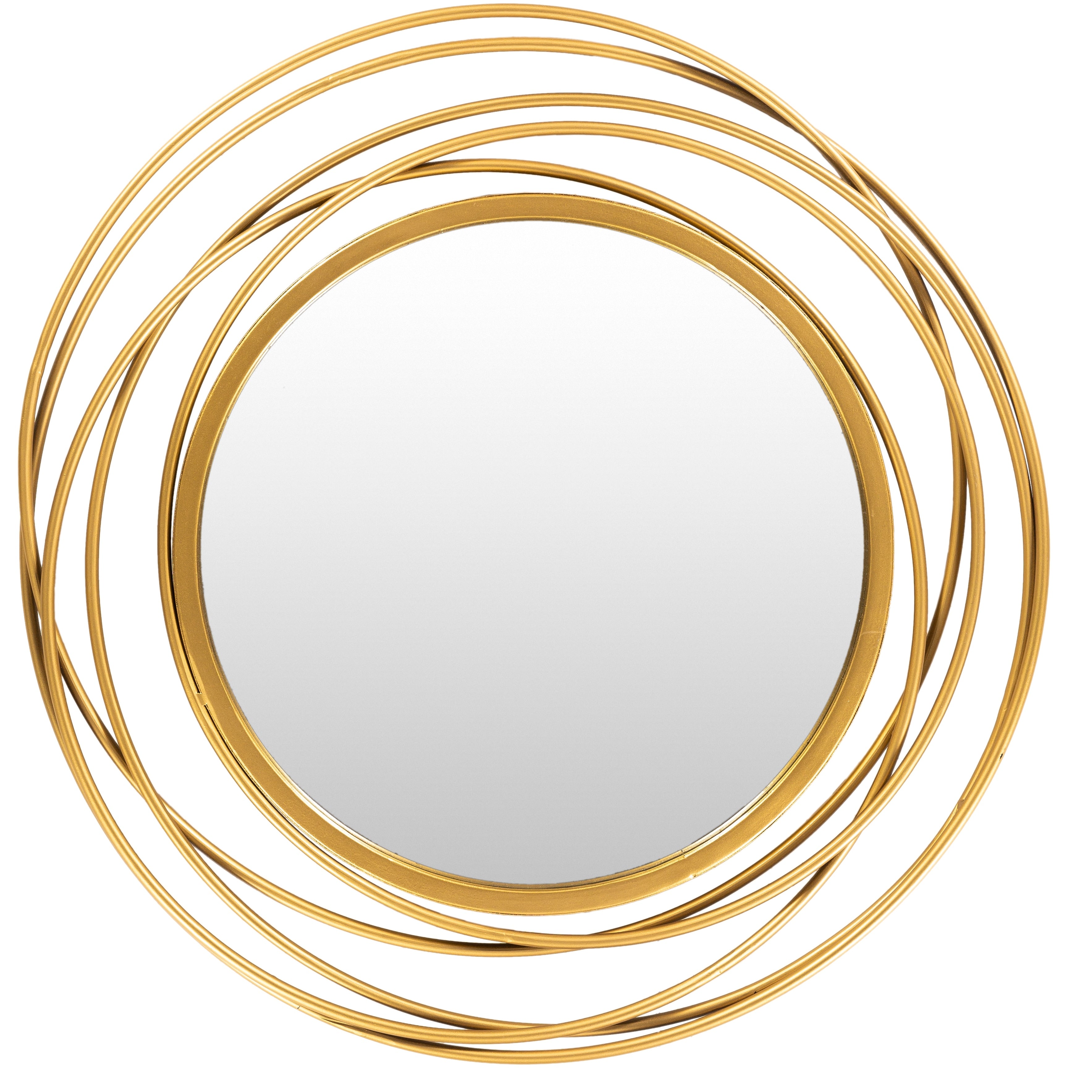 Miroir rond doré Livabliss Kindra Modern Circles