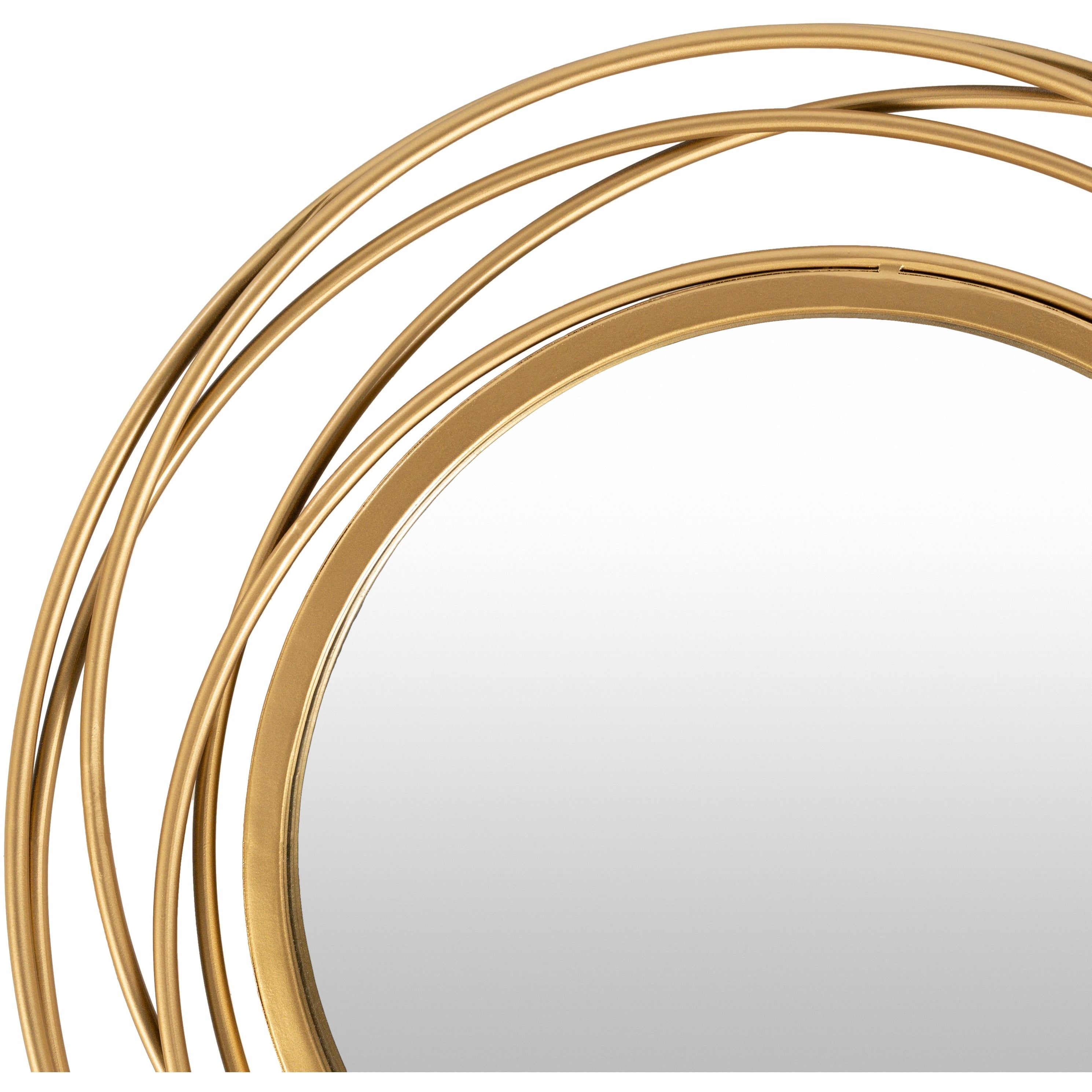 Miroir rond doré Livabliss Kindra Modern Circles
