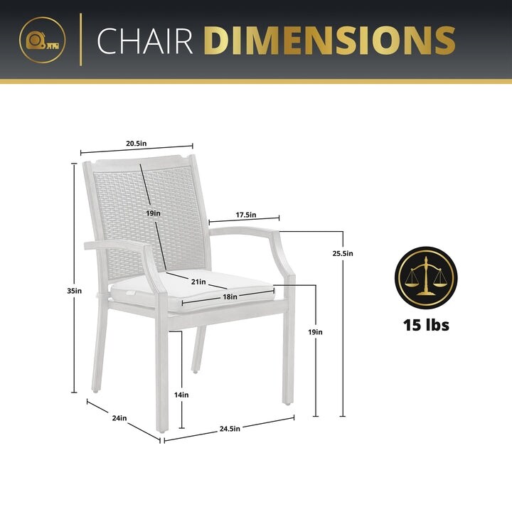 Ensemble de patio Kinger Home Isla en rotin 7 pièces avec table et foyer au propane - 76 pouces
