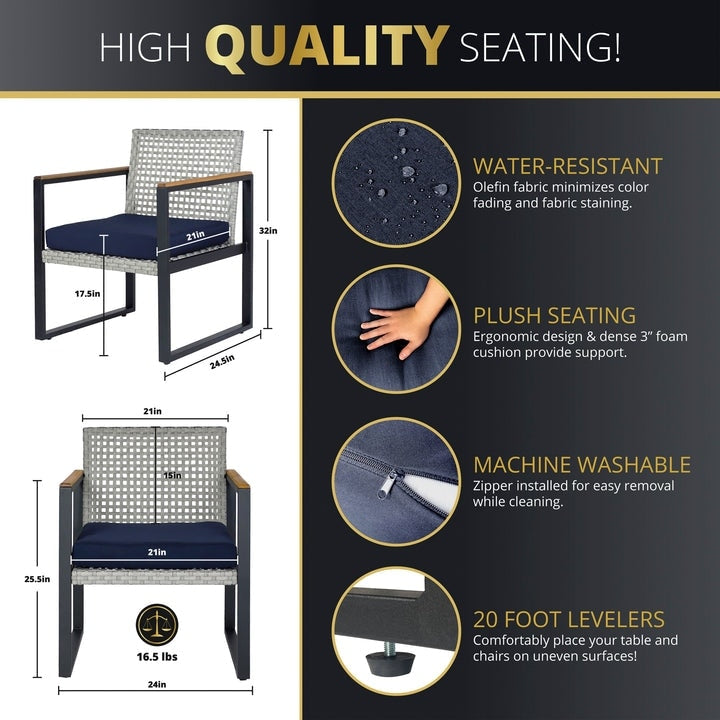 Ensemble de foyer extérieur Kinger Home Ore 5 pièces pour patio