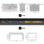 Ensemble de foyer extérieur Kinger Home Ore 5 pièces pour patio