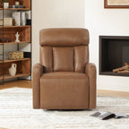 Fauteuil inclinable pivotant électrique en cuir à trois moteurs Kinsley avec support lombaire réglable