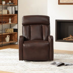 Fauteuil inclinable pivotant électrique en cuir à trois moteurs Kinsley avec support lombaire réglable