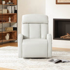 Fauteuil inclinable pivotant électrique en cuir à trois moteurs Kinsley avec support lombaire réglable