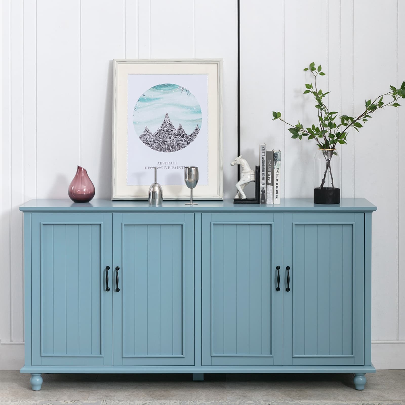 Buffet de cuisine, meuble de bar à café, meuble de rangement d'appoint