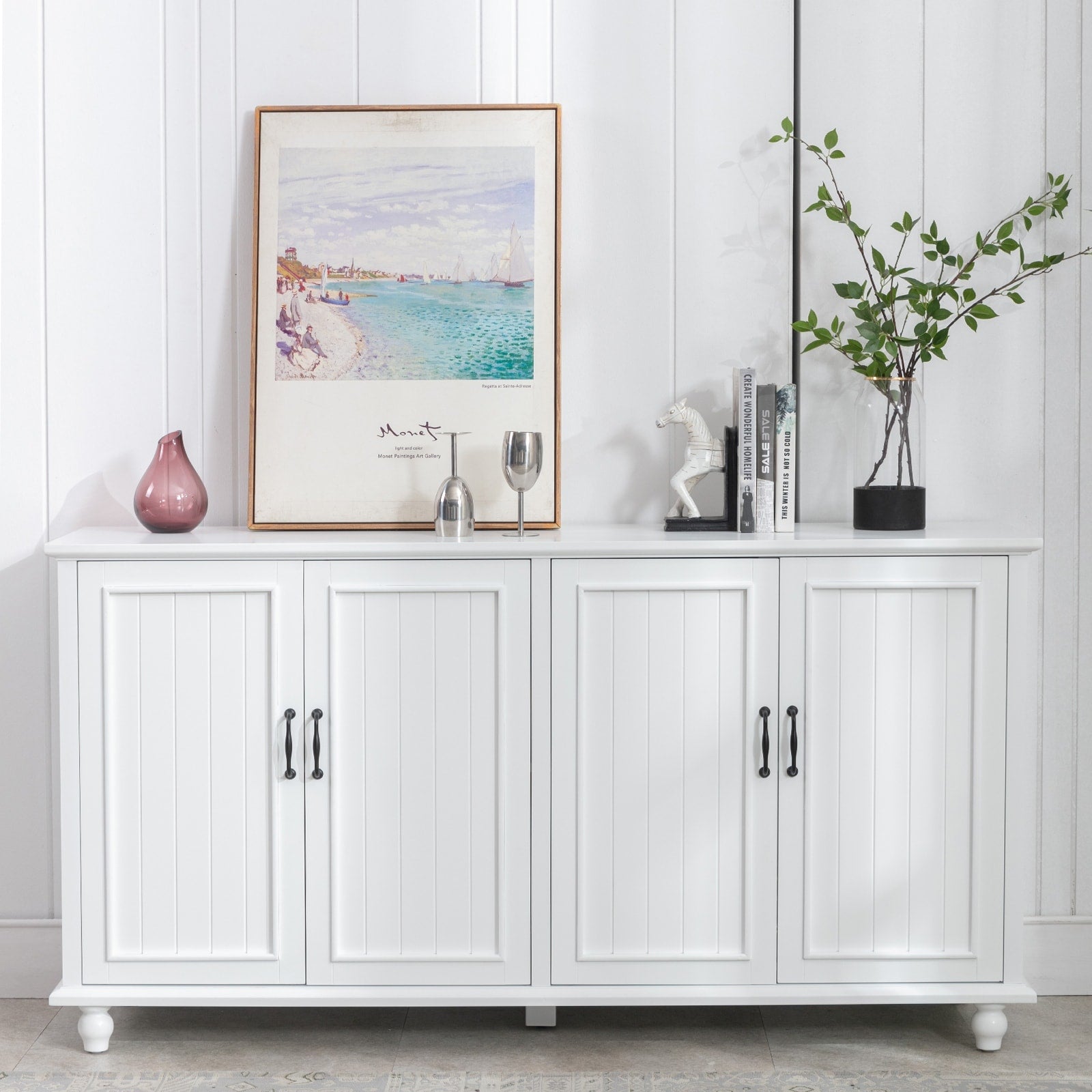 Buffet de cuisine, meuble de bar à café, meuble de rangement d'appoint