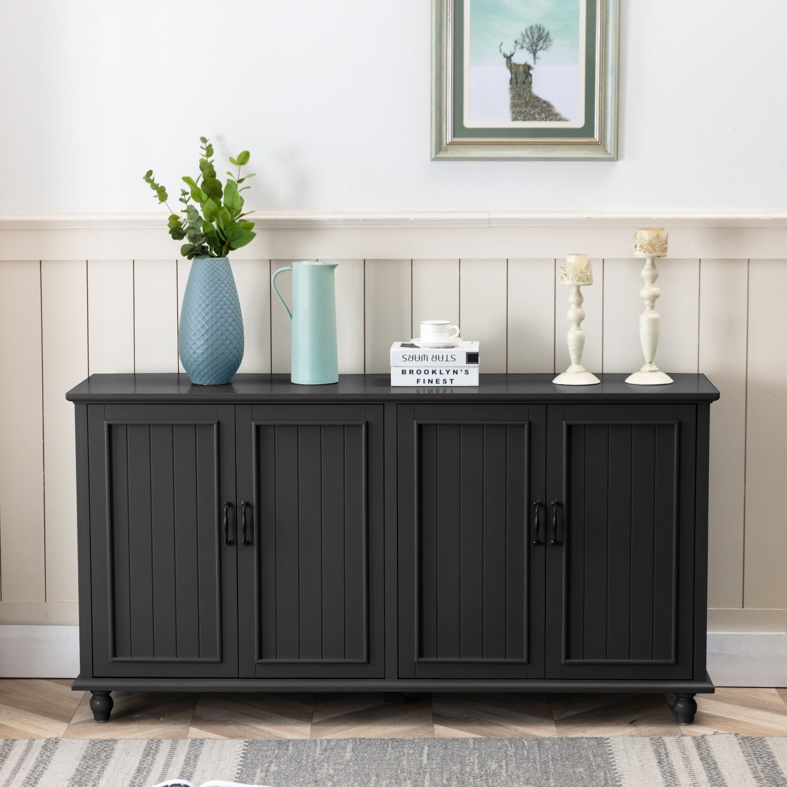 Buffet de cuisine, meuble de bar à café, meuble de rangement d'appoint