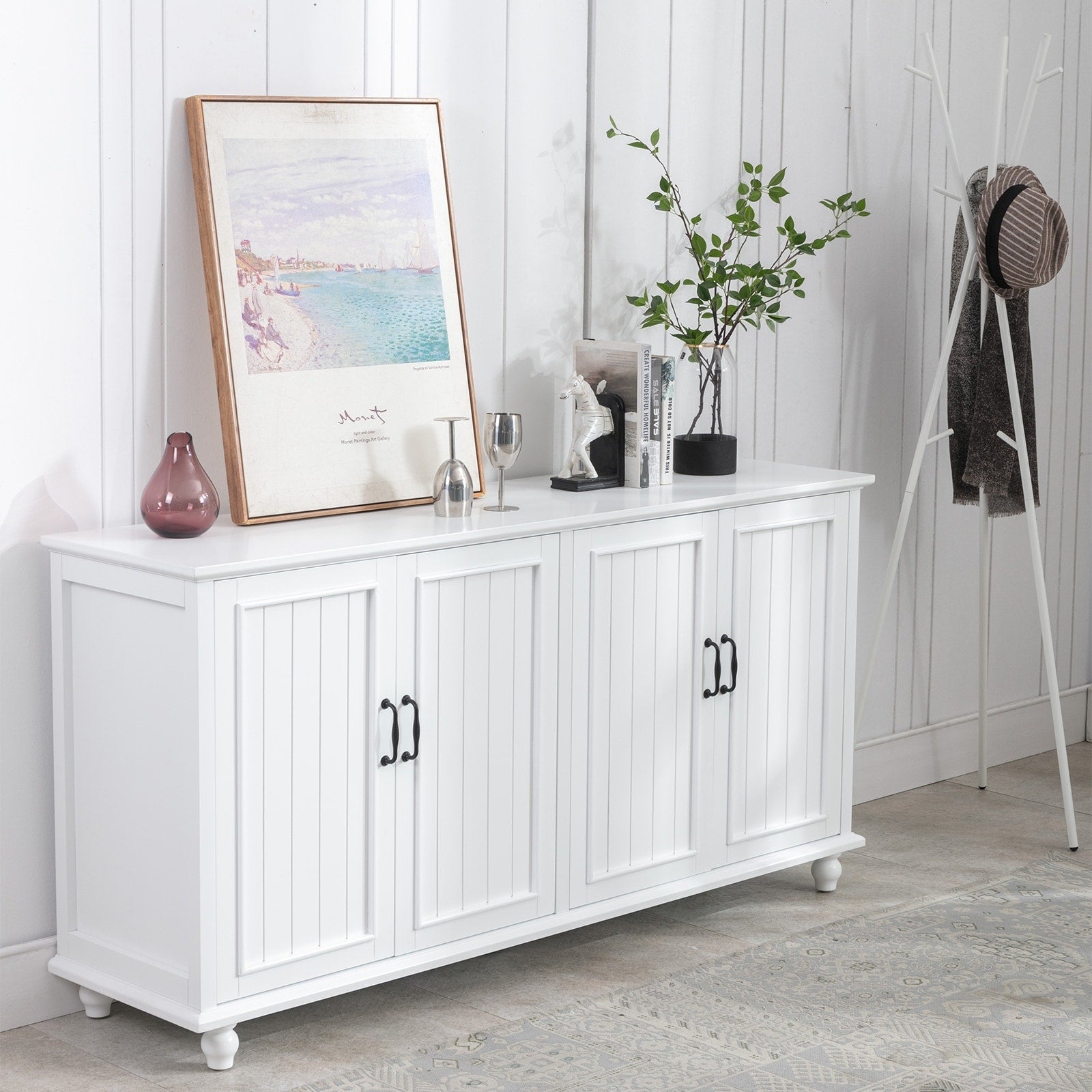 Buffet de cuisine, meuble de bar à café, meuble de rangement d'appoint