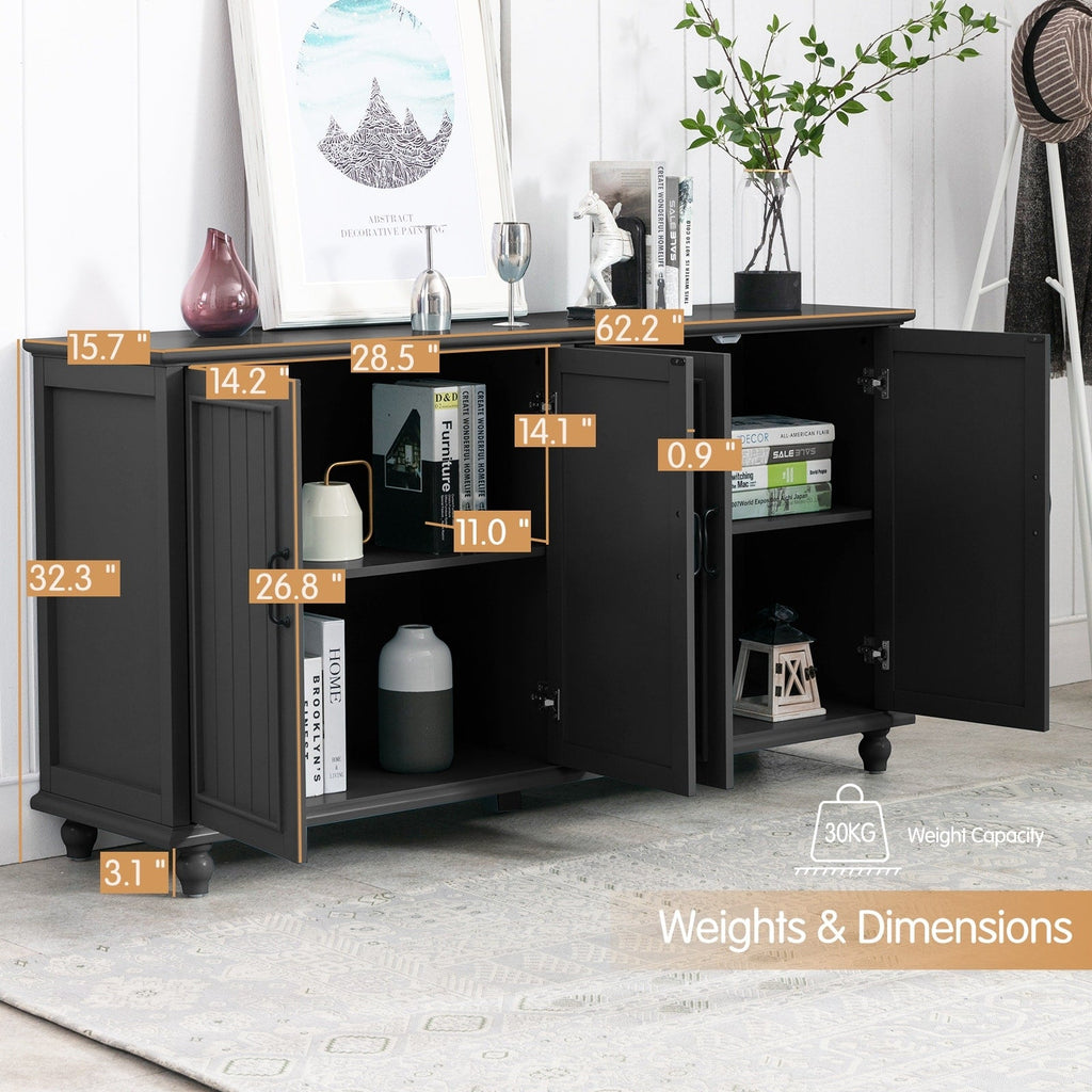 Buffet de cuisine, meuble de bar à café, meuble de rangement d'appoint
