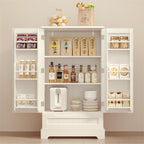 Armoire de rangement de cuisine, armoire de rangement de salle de bain indépendante avec 2 portes et tiroirs