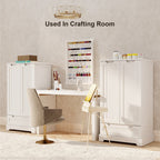 Armoire de rangement de cuisine, armoire de rangement de salle de bain indépendante avec 2 portes et tiroirs