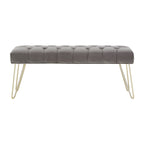 Banc capitonné en velours Klaus par iNSPIRE Q Bold