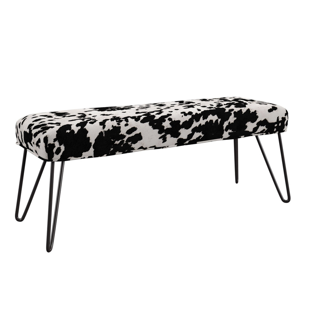 Banc capitonné en velours Klaus par iNSPIRE Q Bold