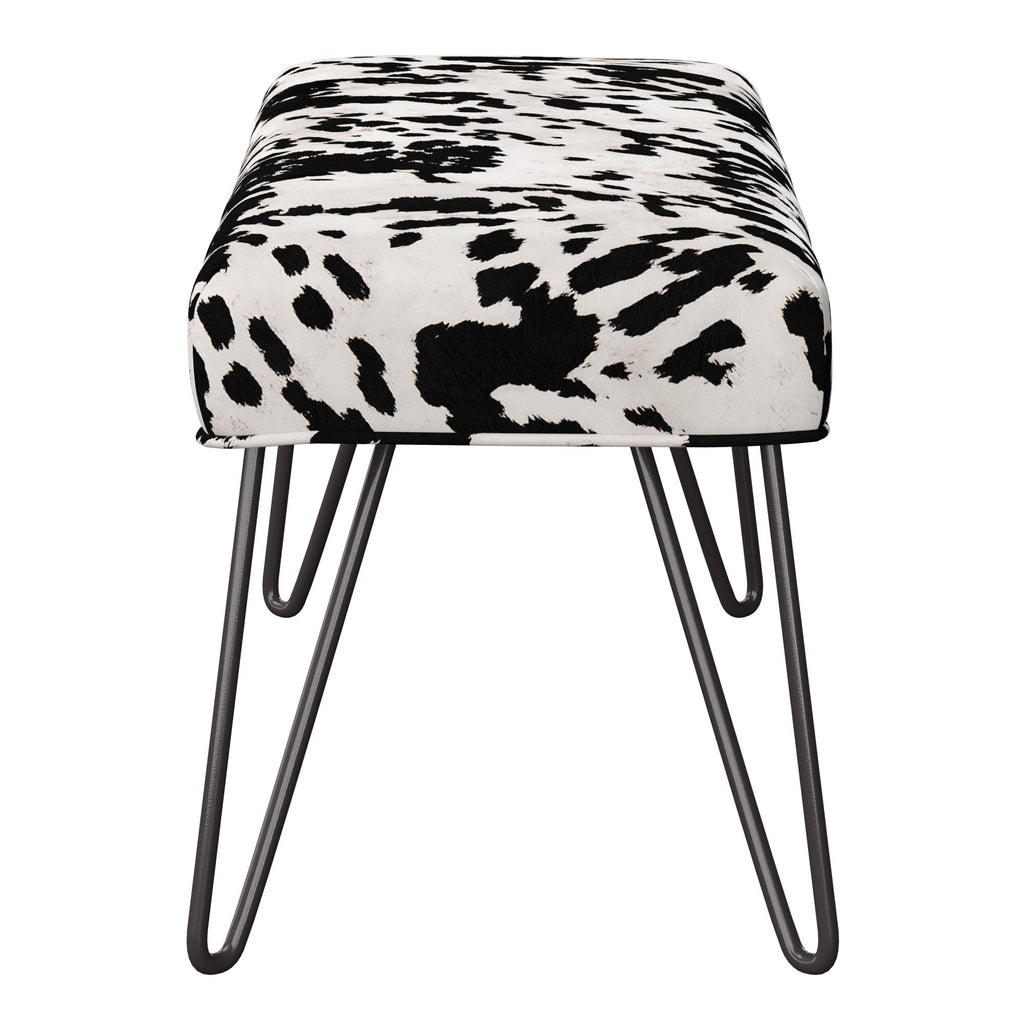 Banc capitonné en velours Klaus par iNSPIRE Q Bold
