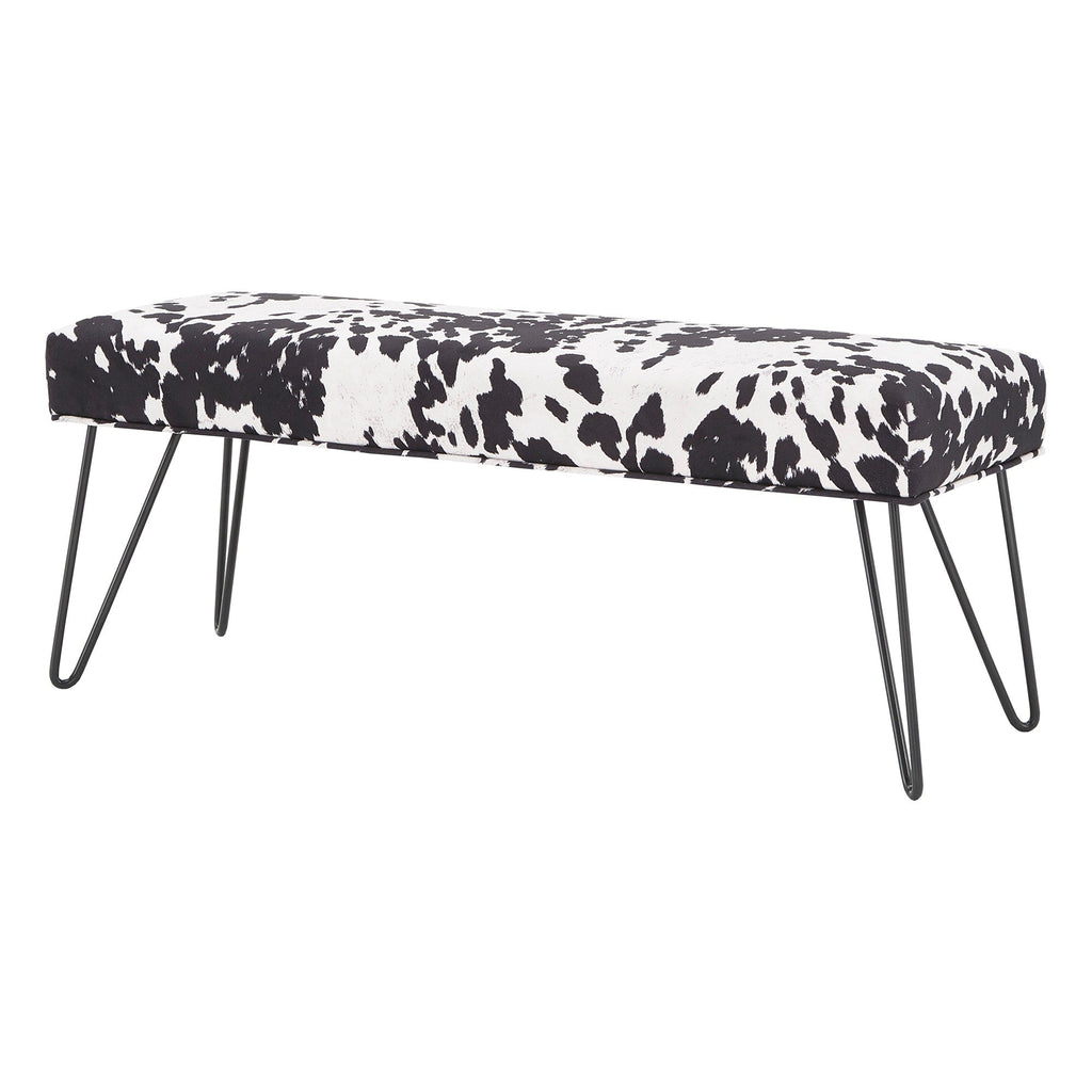 Banc capitonné en velours Klaus par iNSPIRE Q Bold