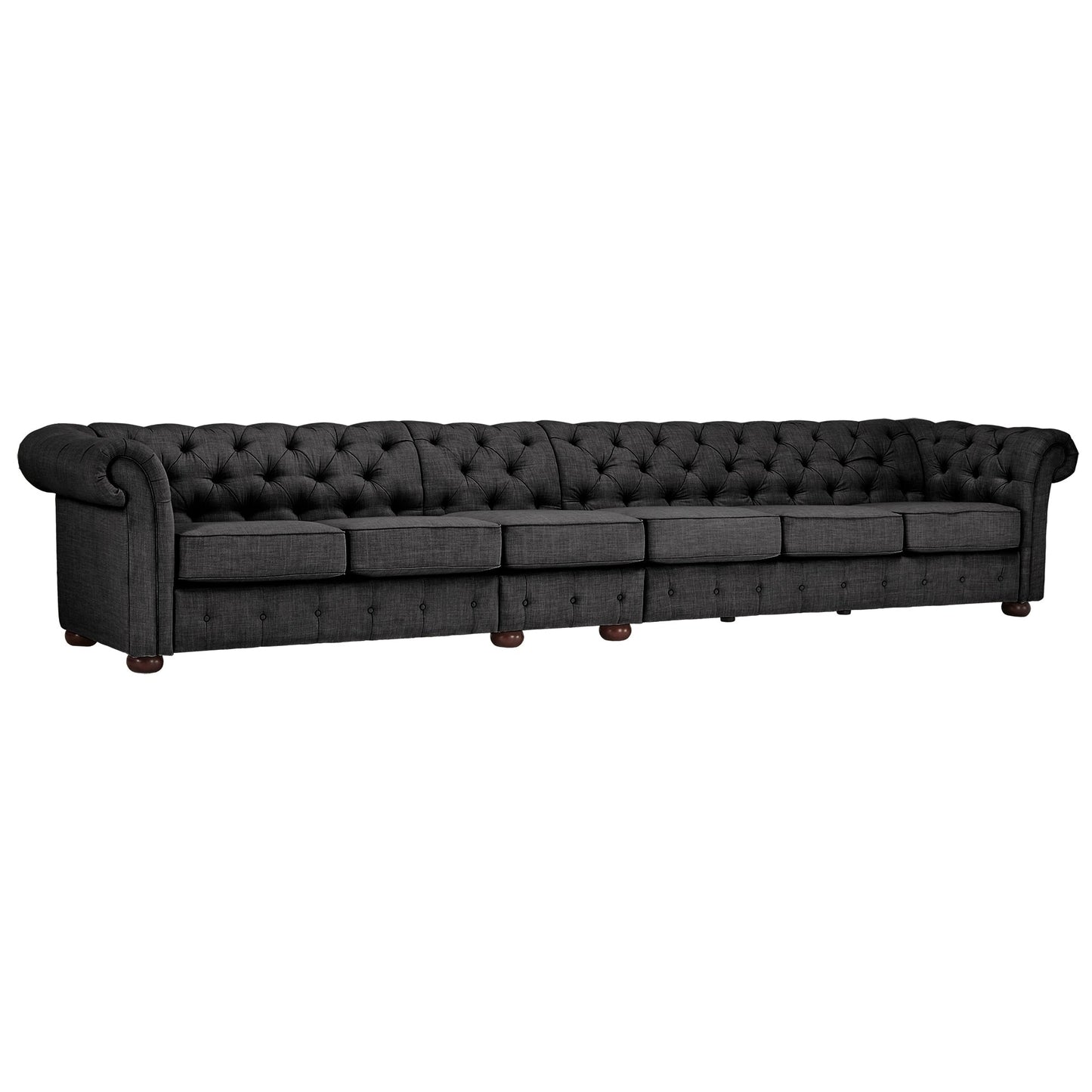 Canapé Chesterfield extra long gris Knightsbridge par iNSPIRE Q Artisan