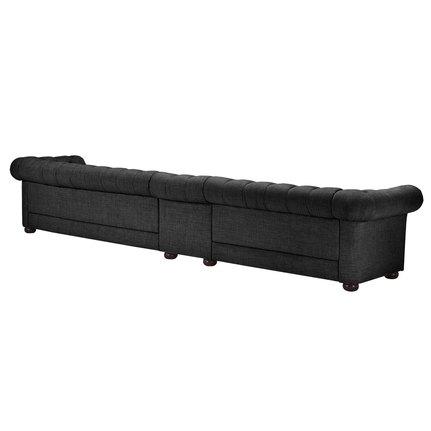 Canapé Chesterfield extra long gris Knightsbridge par iNSPIRE Q Artisan