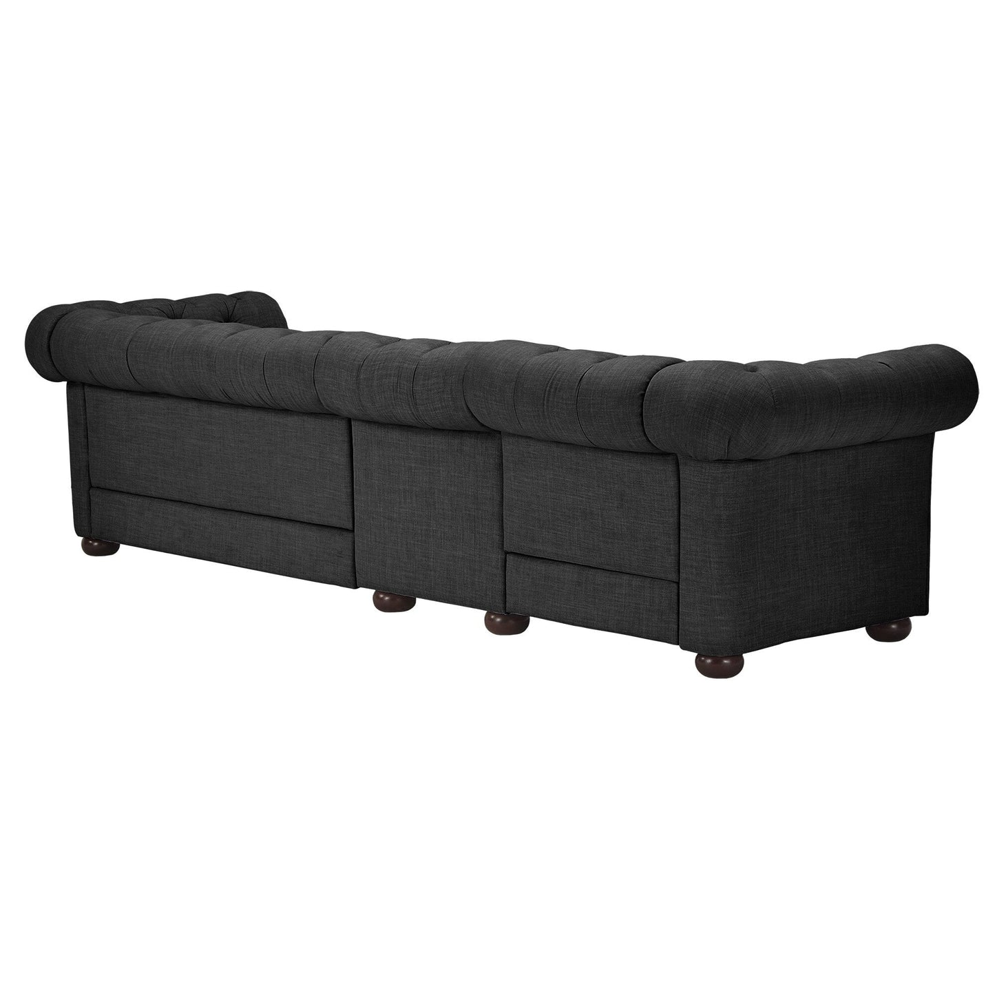 Canapé Chesterfield extra long gris Knightsbridge par iNSPIRE Q Artisan