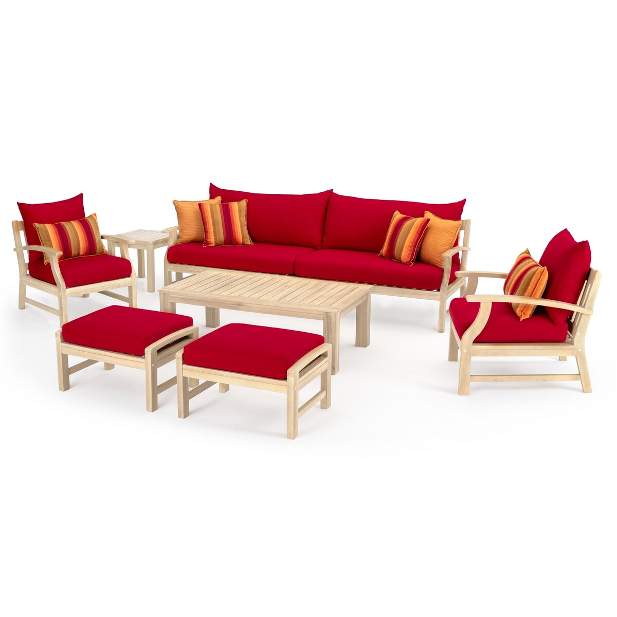 Ensemble de 8 canapés et fauteuils club d'extérieur Kooper en Sunbrella