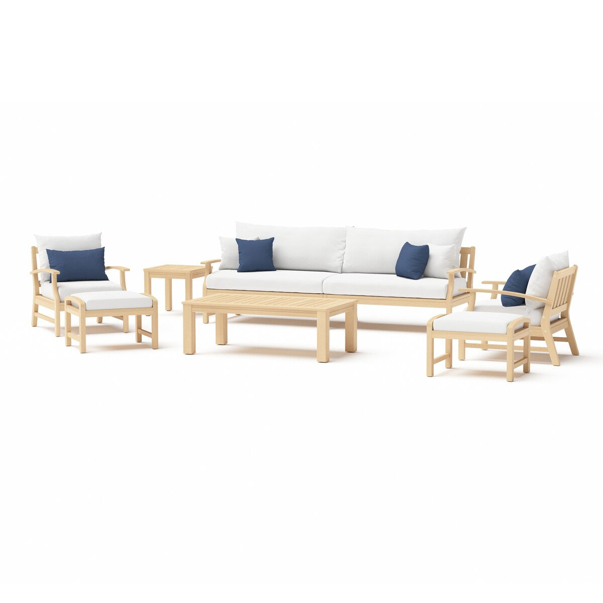 Ensemble de 8 canapés et fauteuils club d'extérieur Kooper en Sunbrella