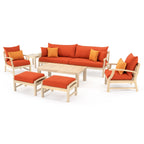 Ensemble de 8 canapés et fauteuils club d'extérieur Kooper en Sunbrella