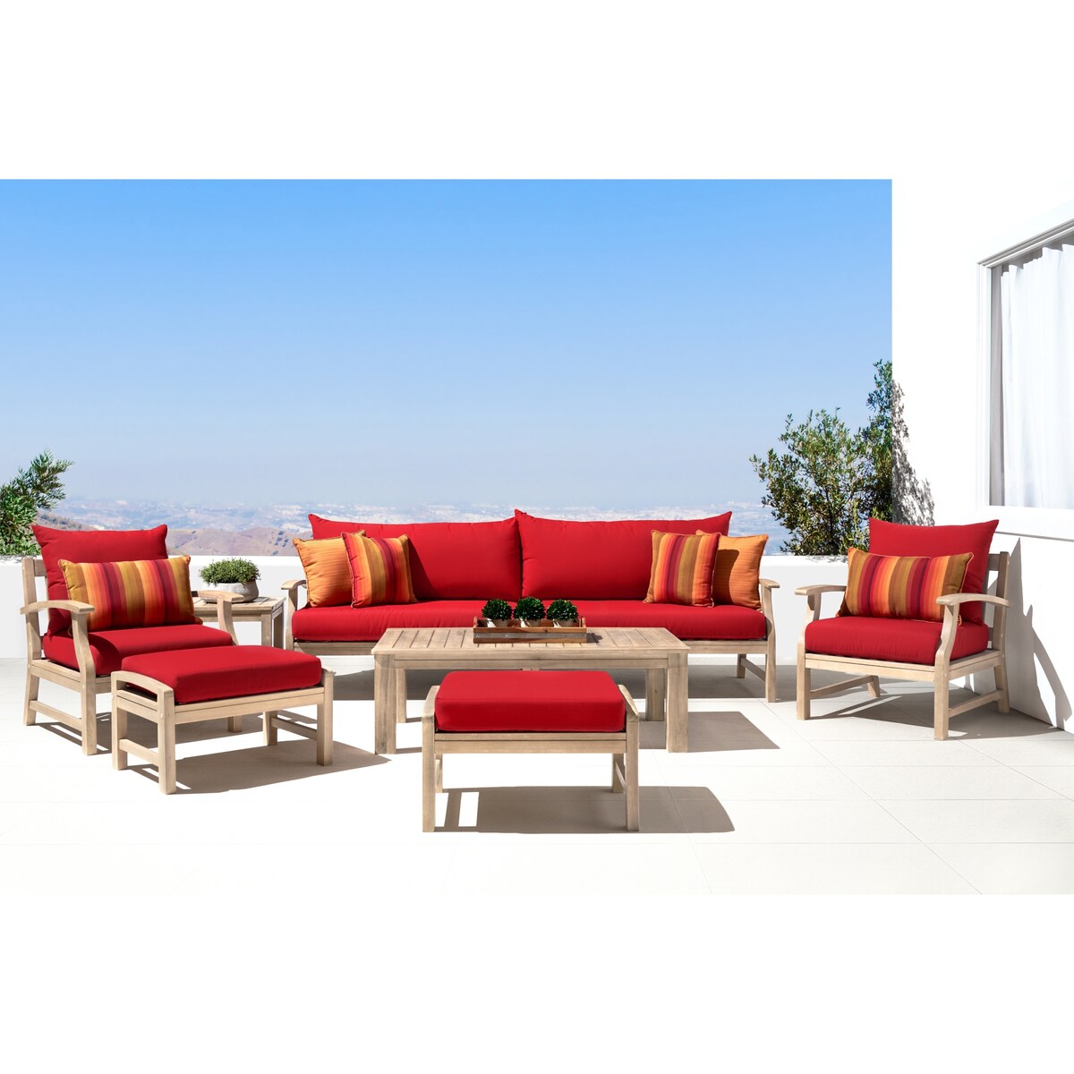 Ensemble de 8 canapés et fauteuils club d'extérieur Kooper en Sunbrella