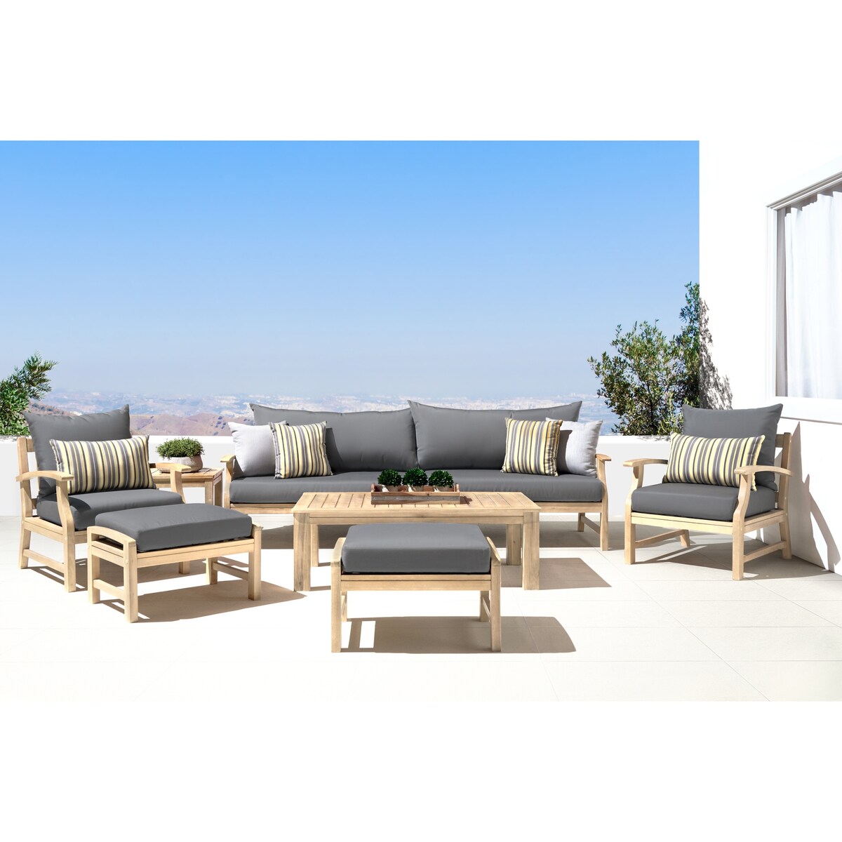 Ensemble de 8 canapés et fauteuils club d'extérieur Kooper en Sunbrella