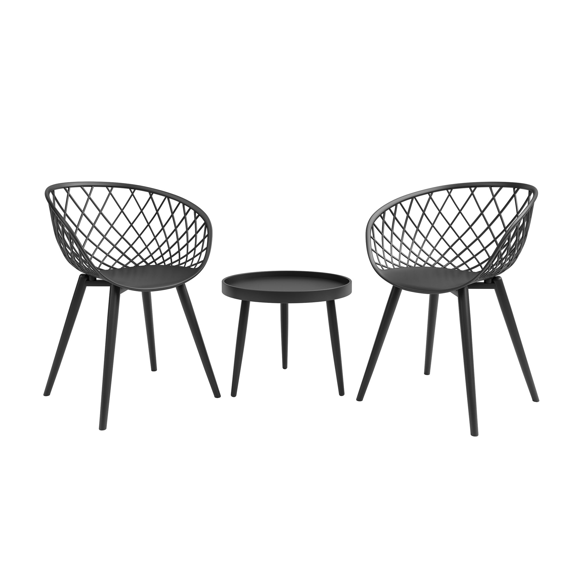 Ensemble de salon de jardin Jamesdar Kurv 3 pièces de style moderne du milieu du siècle