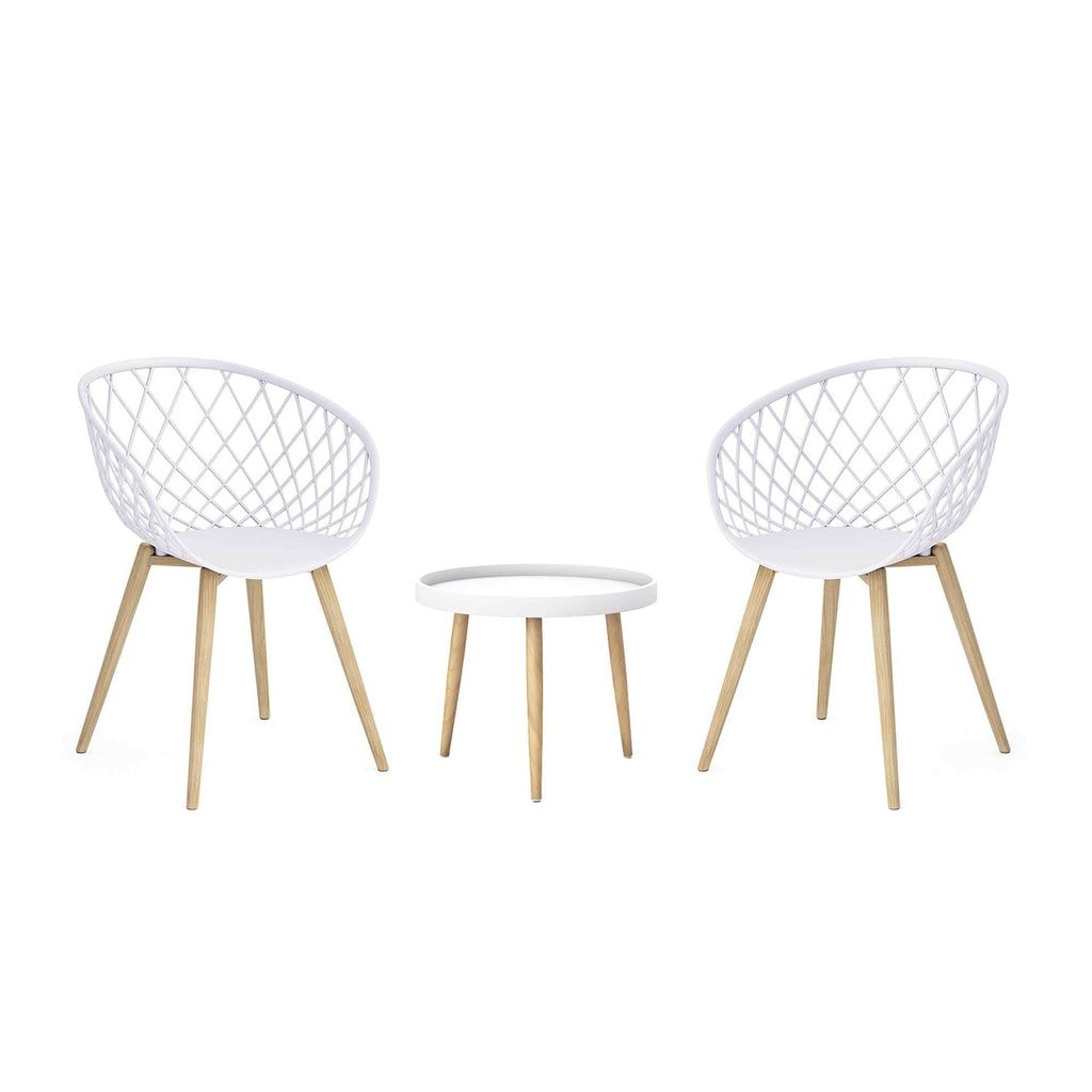 Ensemble de salon de jardin Jamesdar Kurv 3 pièces de style moderne du milieu du siècle