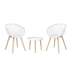 Ensemble de salon de jardin Jamesdar Kurv 3 pièces de style moderne du milieu du siècle