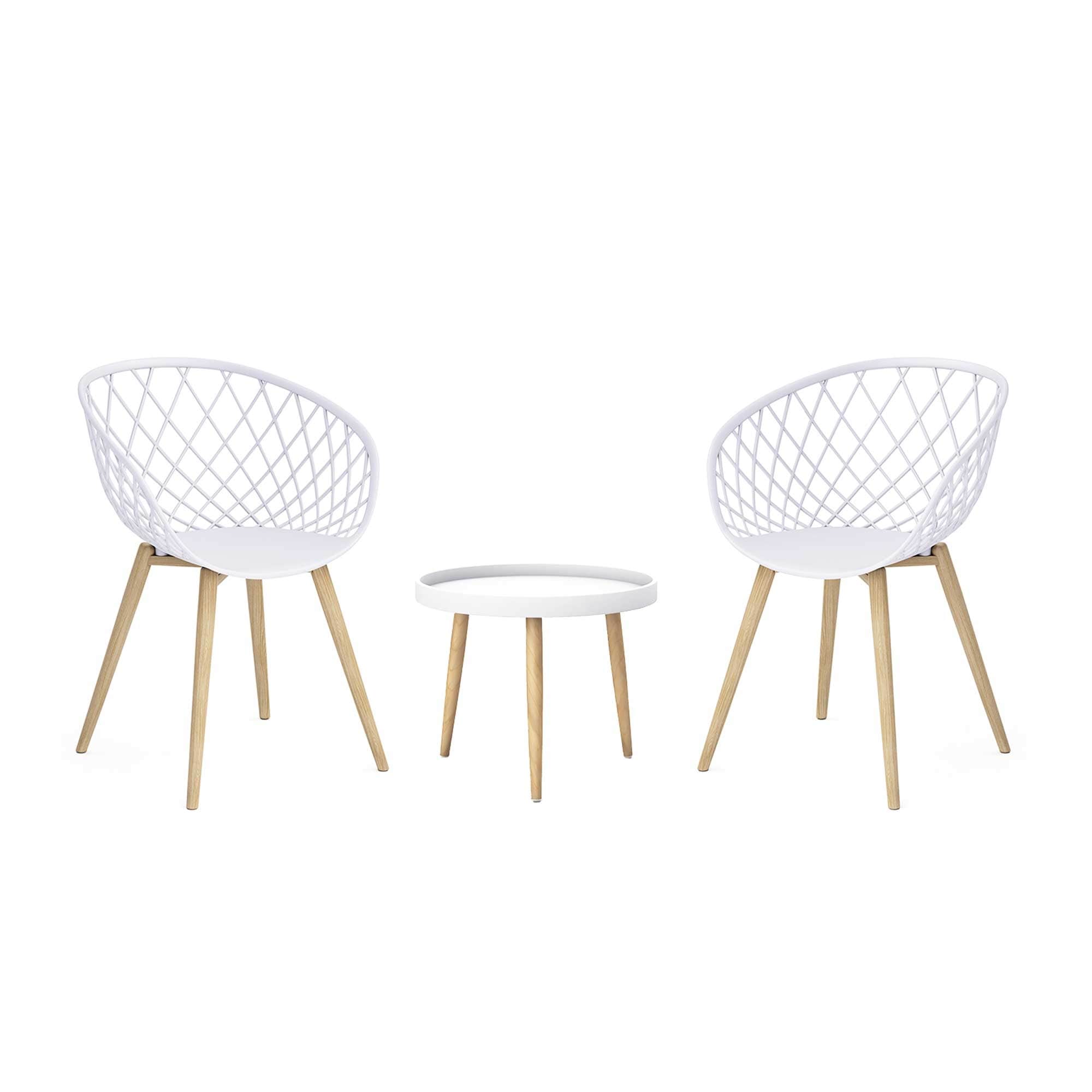 Ensemble de salon de jardin Jamesdar Kurv 3 pièces de style moderne du milieu du siècle