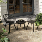 Ensemble de salon de jardin Jamesdar Kurv 3 pièces de style moderne du milieu du siècle