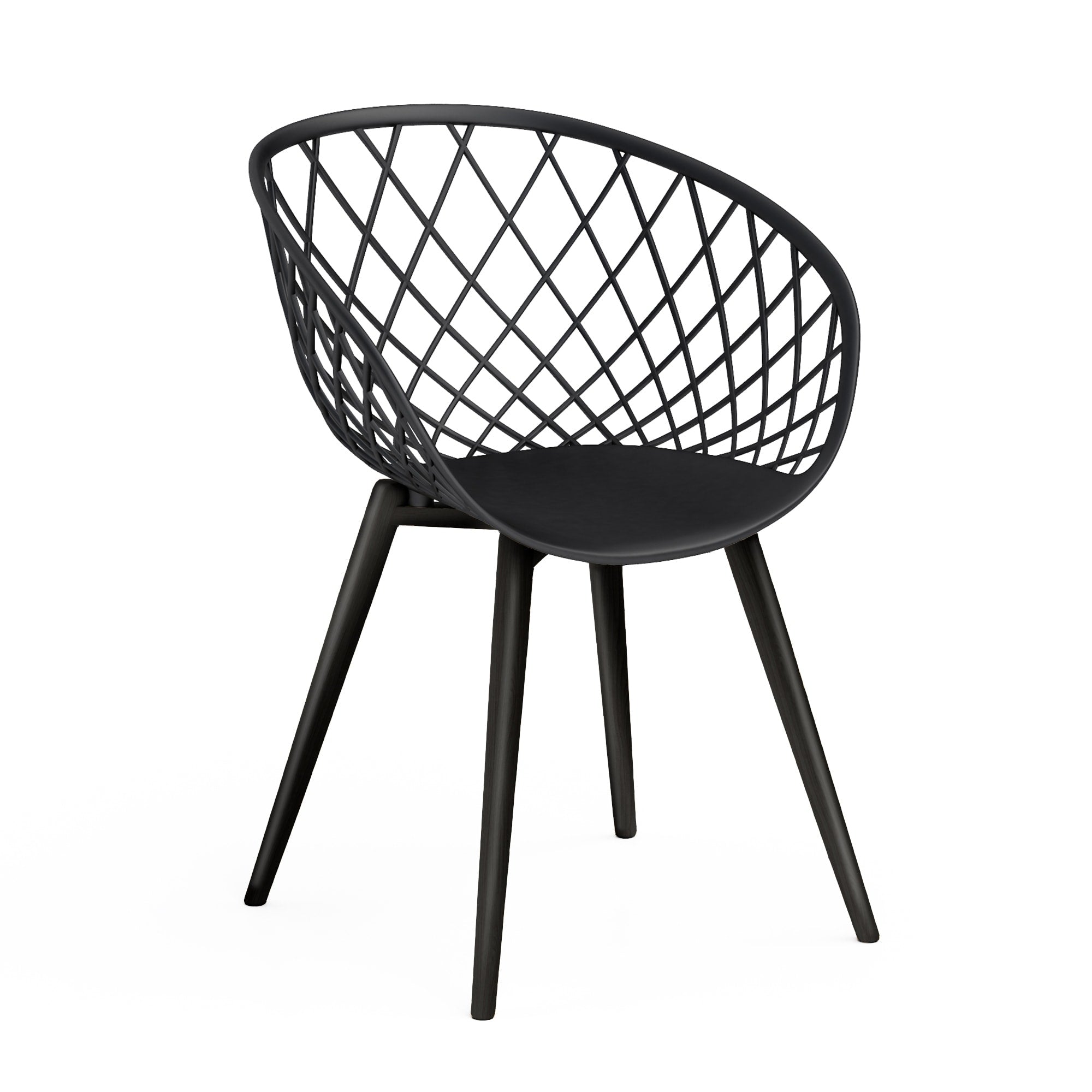 Ensemble de salon de jardin Jamesdar Kurv 3 pièces de style moderne du milieu du siècle