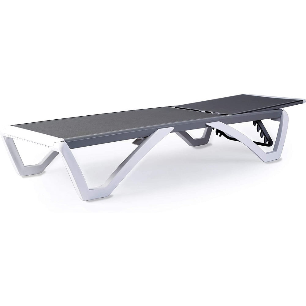 Chaise longue inclinable et réglable Kozyard Alan avec pieds en aluminium et résine polypropylène