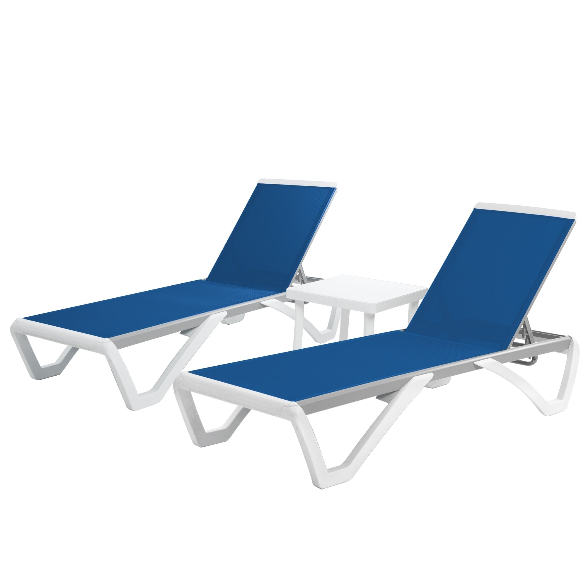 Chaise longue inclinable et réglable Kozyard Alan avec pieds en aluminium et résine polypropylène