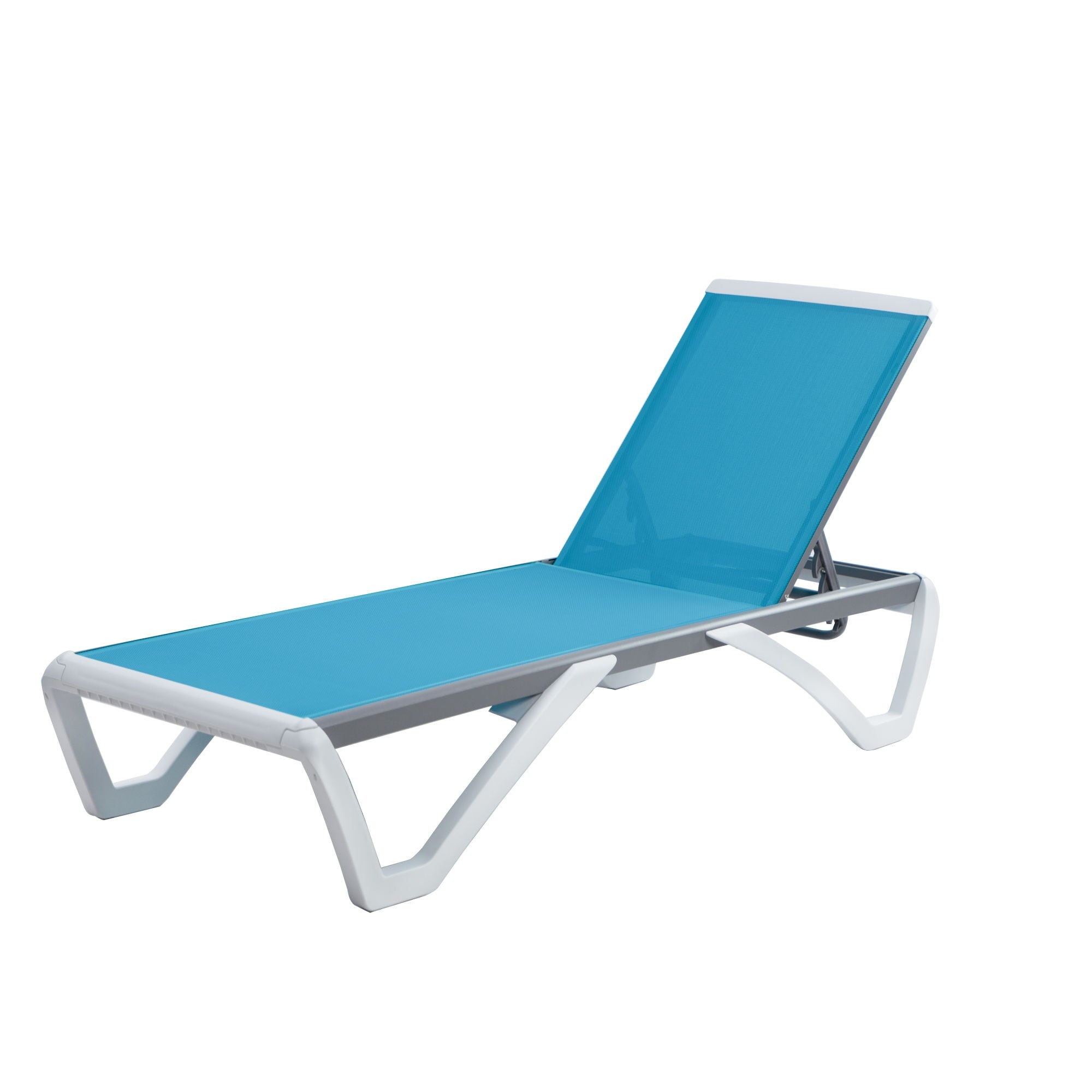 Chaise longue inclinable et réglable Kozyard Alan avec pieds en aluminium et résine polypropylène