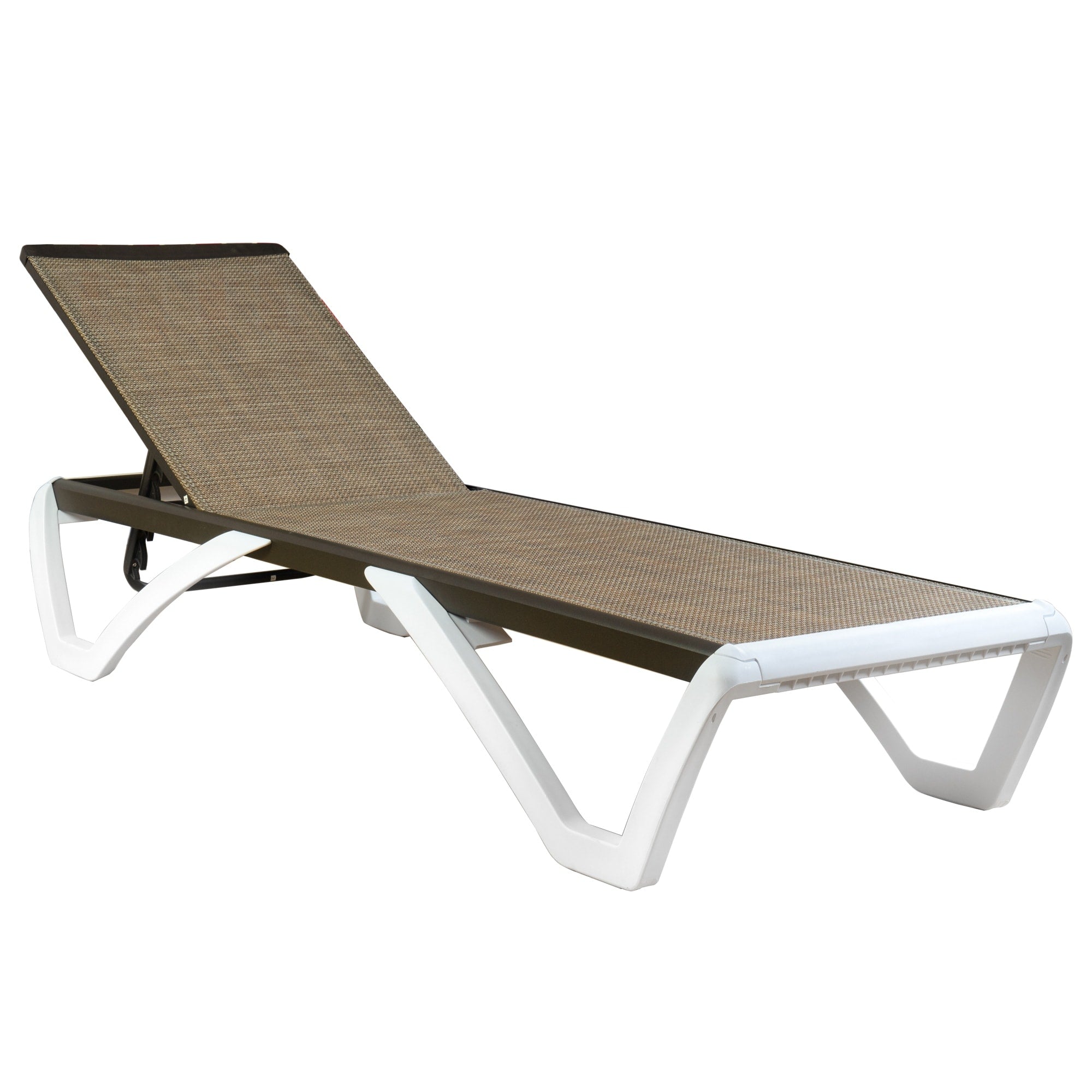 Chaise longue inclinable et réglable Kozyard Alan avec pieds en aluminium et résine polypropylène