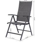 Lot de 2 chaises pliantes pour salle à manger d'extérieur Kozyard Coolmen