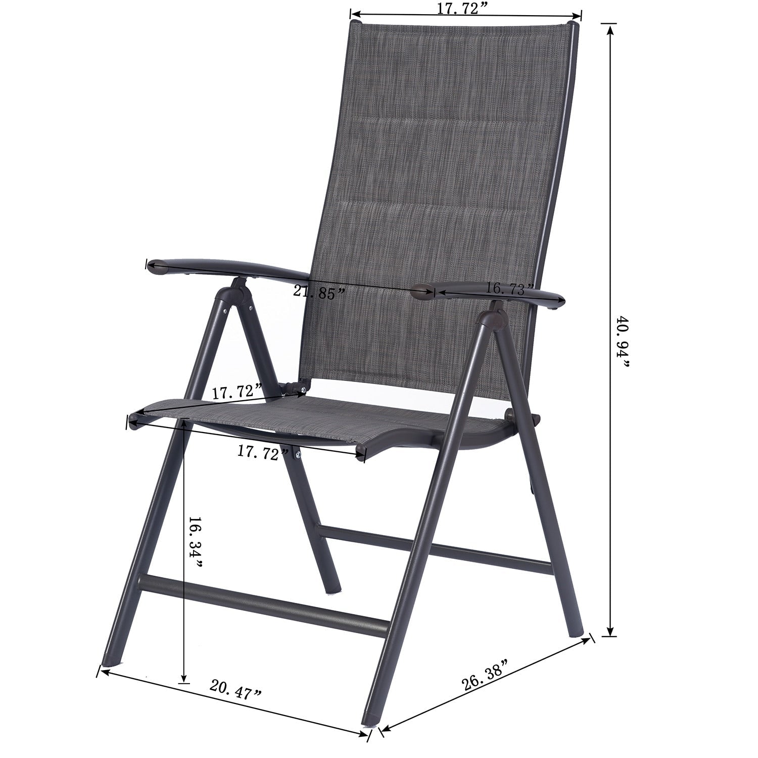 Lot de 2 chaises pliantes pour salle à manger d'extérieur Kozyard Coolmen