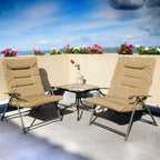 Ensemble de bistrot pliant rembourré Kozyard Elsa 3 pièces pour patio extérieur